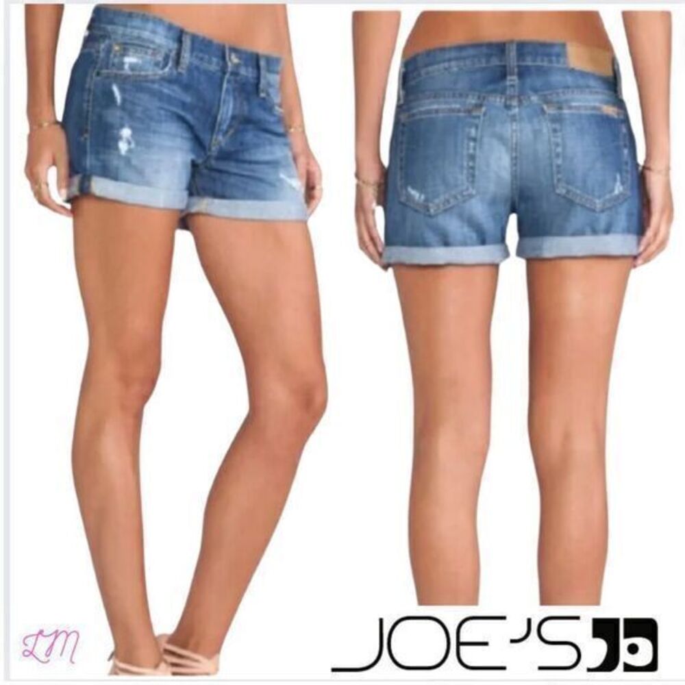 Joe's Jeans Revolve‎ Denim Distressed Rolled Short Size 30 Blanchett